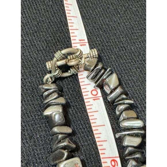 Tiger Eye & Hematite Beaded Necklace With Pendant - Picture 4 of 5